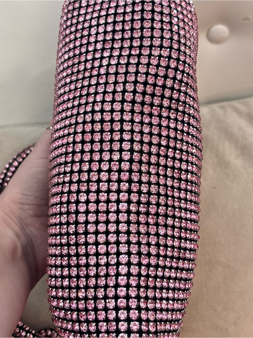 Urban Expressions Paris Evening Pink Rhinestone Shoulder Bag NWT $120+ - Picture 10 of 14